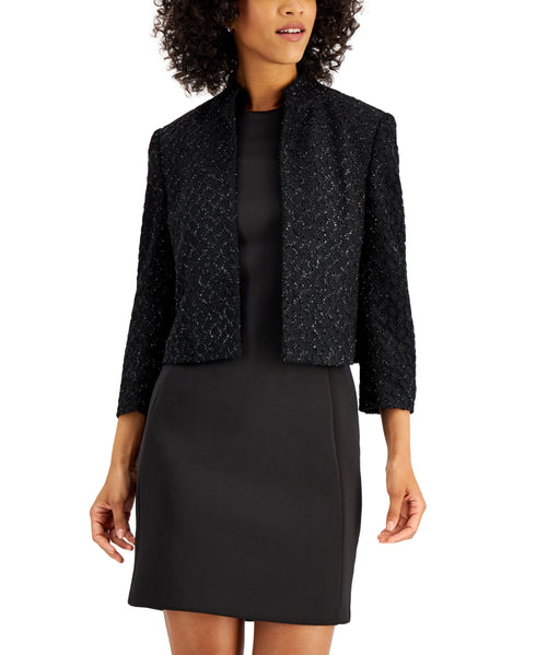 Kasper Petite Textured Open Front Jacket